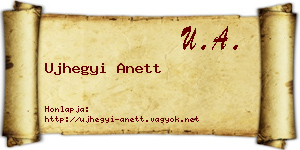 Ujhegyi Anett névjegykártya